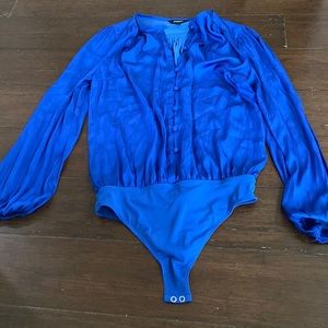 Silk Royal Blue Bodysuit from Express!